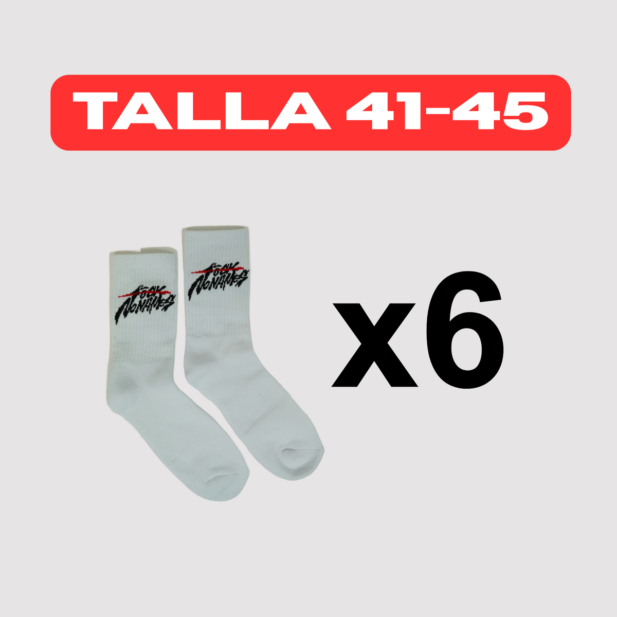 6 PARES DE CALCETINES F*** Nonames 41-45 BLANCO