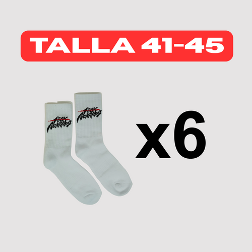 6 PARES DE CALCETINES F*** Nonames 41-45 BLANCO